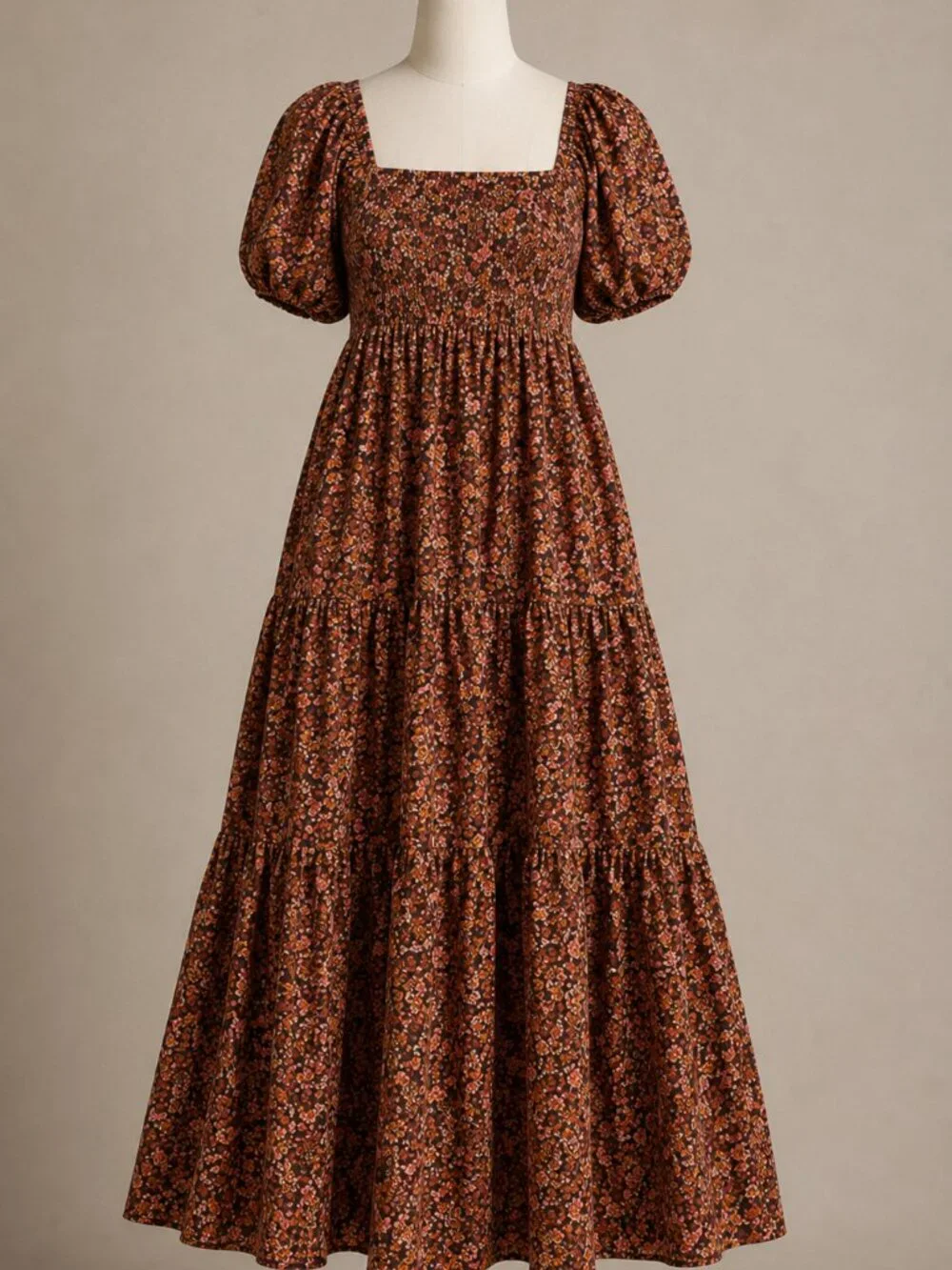 🍂 Free People Corduroy Floral Dress | Thanksgiving Boho Cottagecore